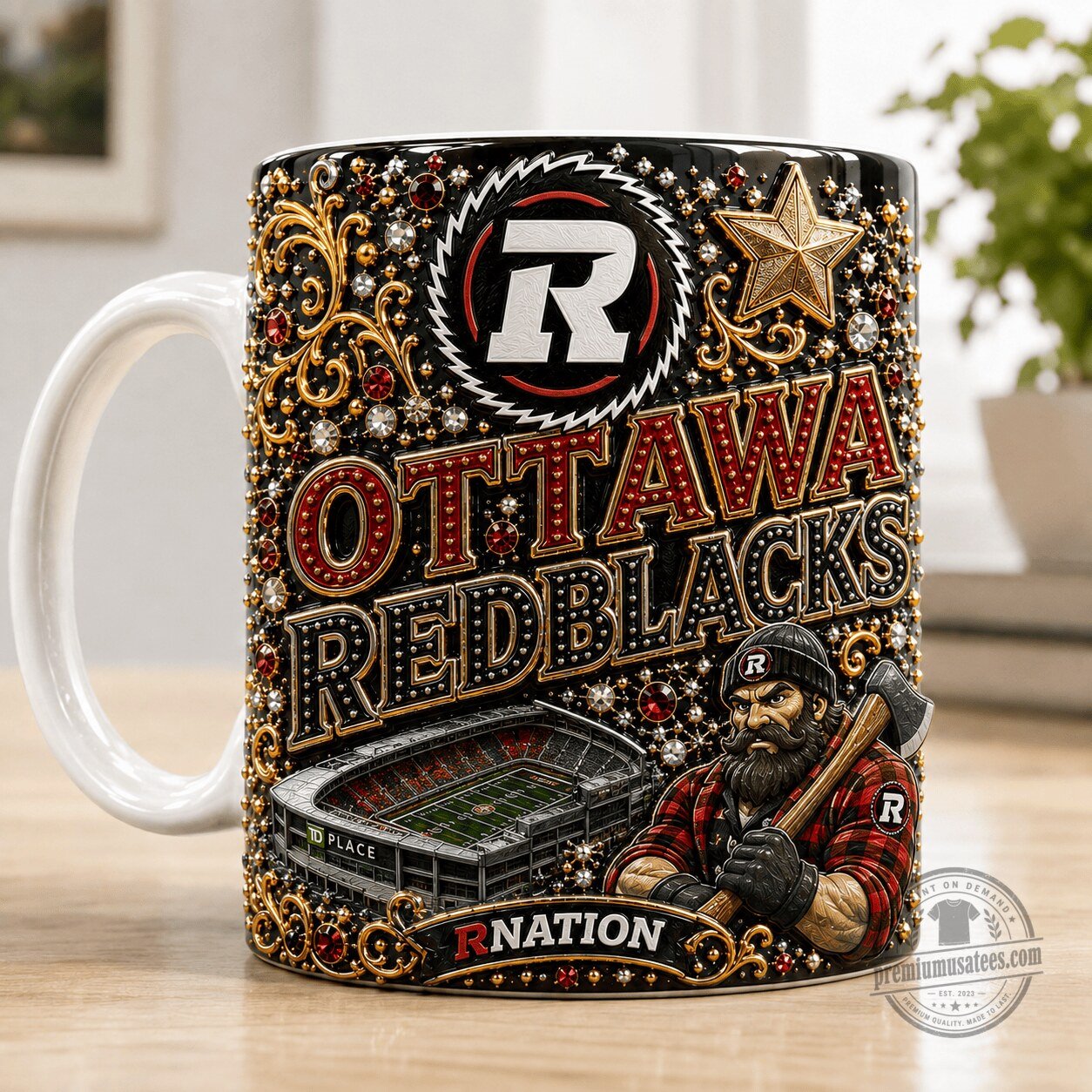 Ottawa Redblacks Canadian Football League Fan Collectible Ceramic Mug