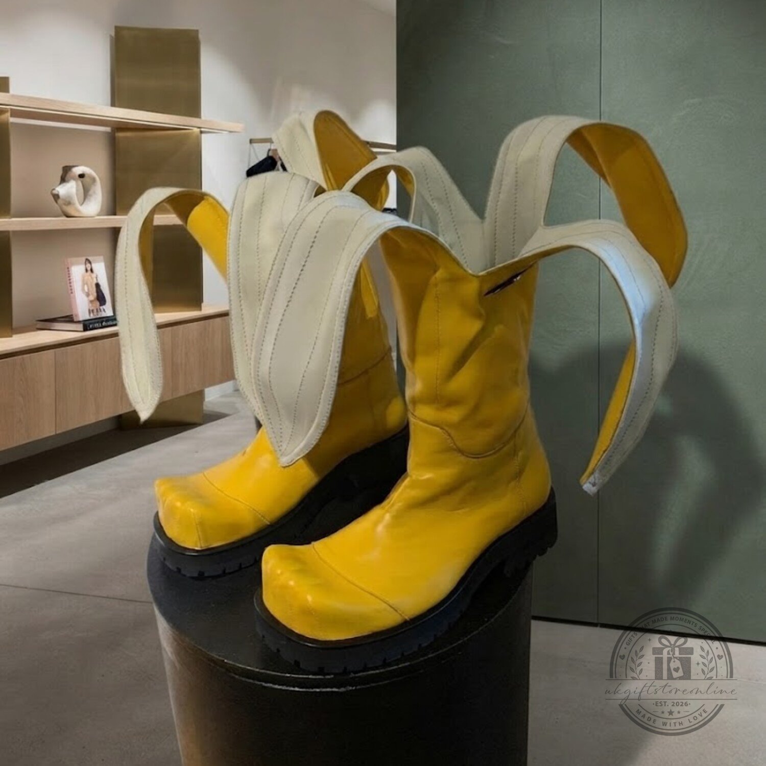 "Unique Fashion: Banana Peel Boots, Spider-Man Apparel, Limited Jerseys" 2 Banana Peel Boots Unique Novelty Fashion Shoes Footwear Gift
