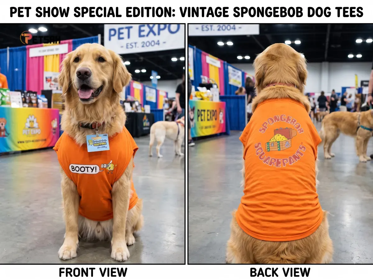 Orange SpongeBob Squarepants Booty Cotton T-shirt for Pet 5 Orange SpongeBob Squarepants Booty Cotton T-shirt for Pet