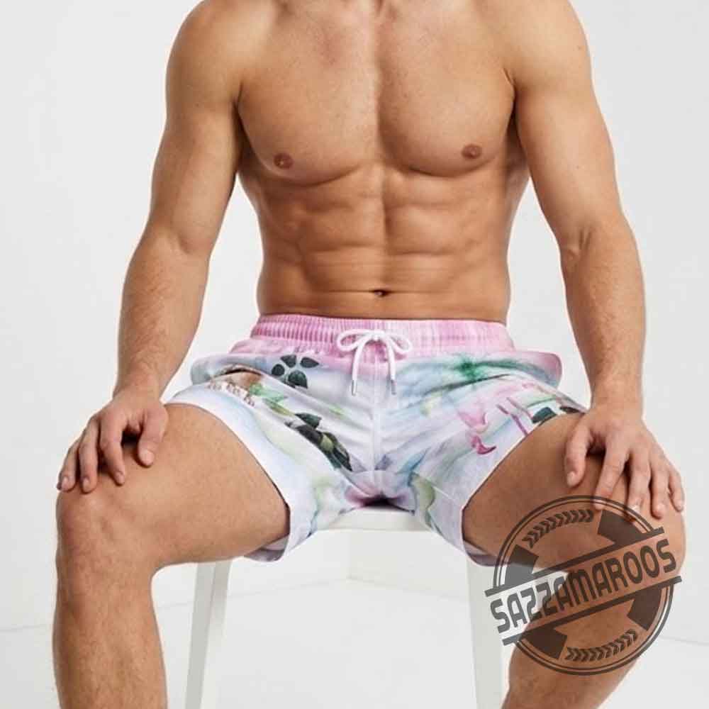 Jude Bellingham Tropical Flamingo Jungle Print Hawaiian Shorts in Hawaii (3) Jude Bellingham Tropical Flamingo Jungle Print Hawaiian Shorts in Hawaii – image 3 of 3