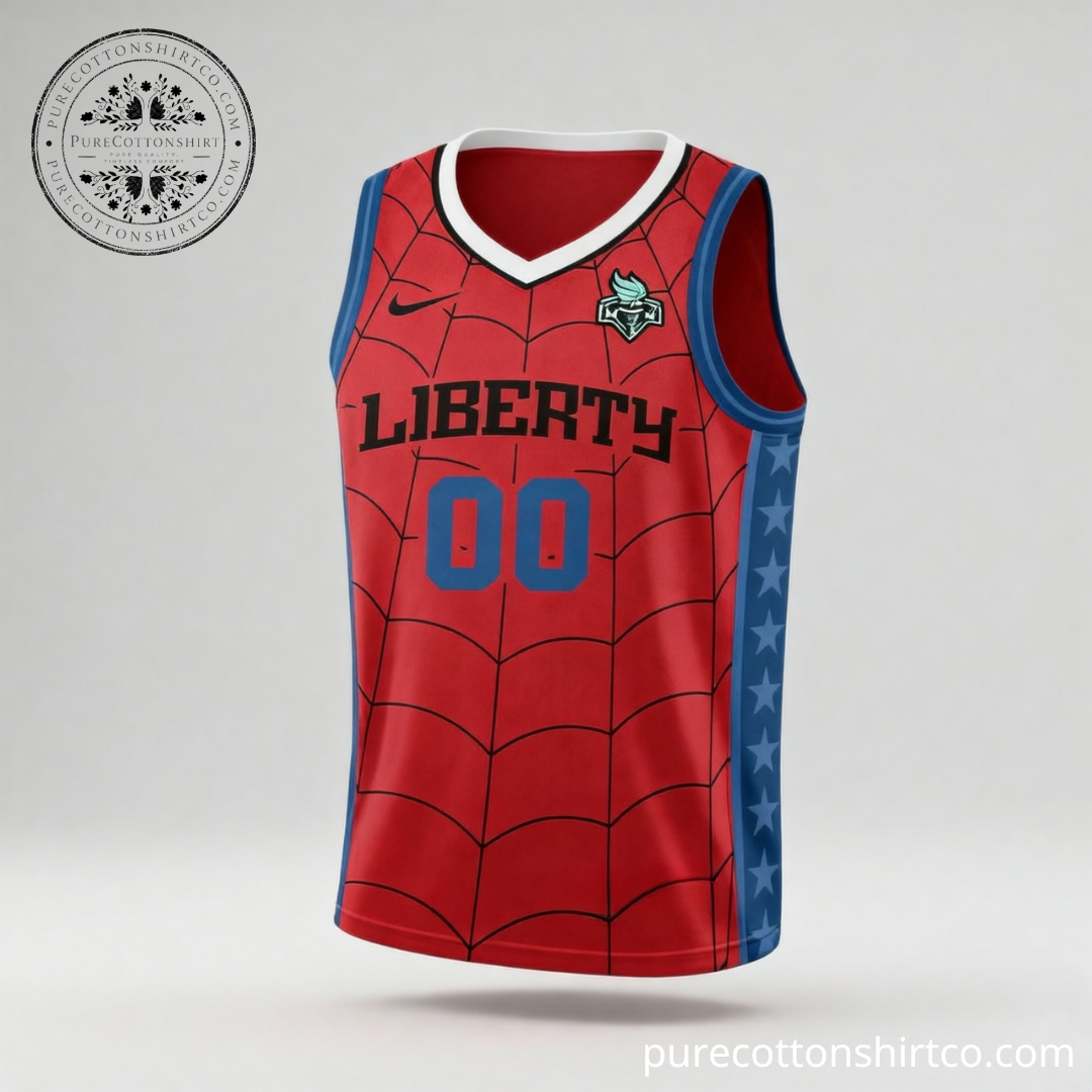2 WNBA x Spider-Man Brand New Day 2026 V-Neck Basketball Jersey – A BRAND NEW CITY — image 2