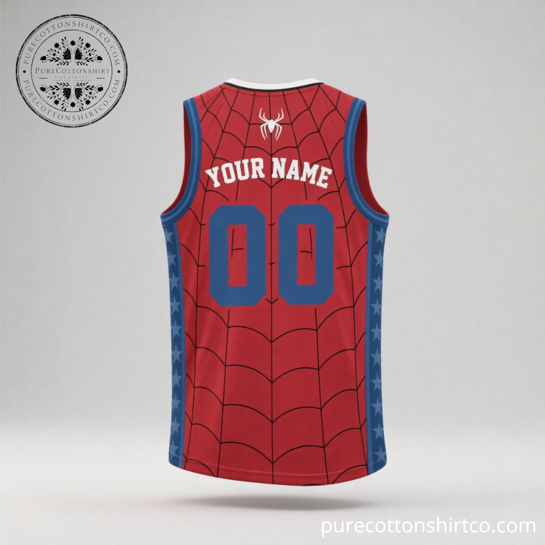 3 WNBA x Spider-Man Brand New Day 2026 V-Neck Basketball Jersey – A BRAND NEW CITY — image 3