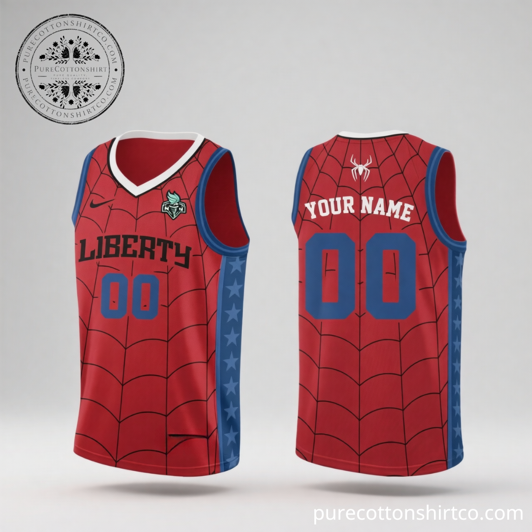 4 WNBA x Spider-Man Brand New Day 2026 V-Neck Basketball Jersey – A BRAND NEW CITY — image 4