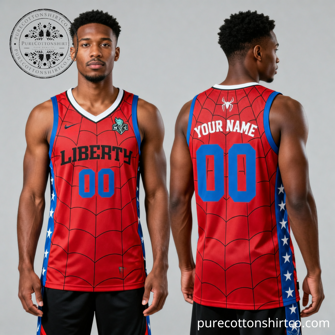 5 WNBA x Spider-Man Brand New Day 2026 V-Neck Basketball Jersey – A BRAND NEW CITY — image 5