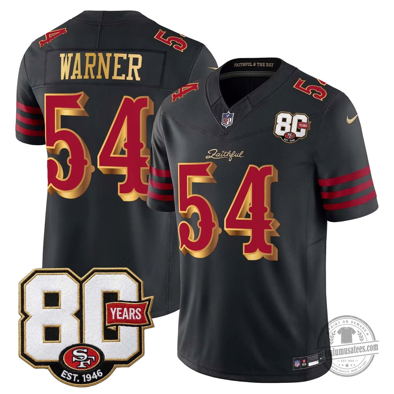 San Francisco 49ers 80th Anniversary Evans Number 5 Football Jersey 62 San Francisco 49ers 80th Anniversary Evans Number 5 Football Jersey
