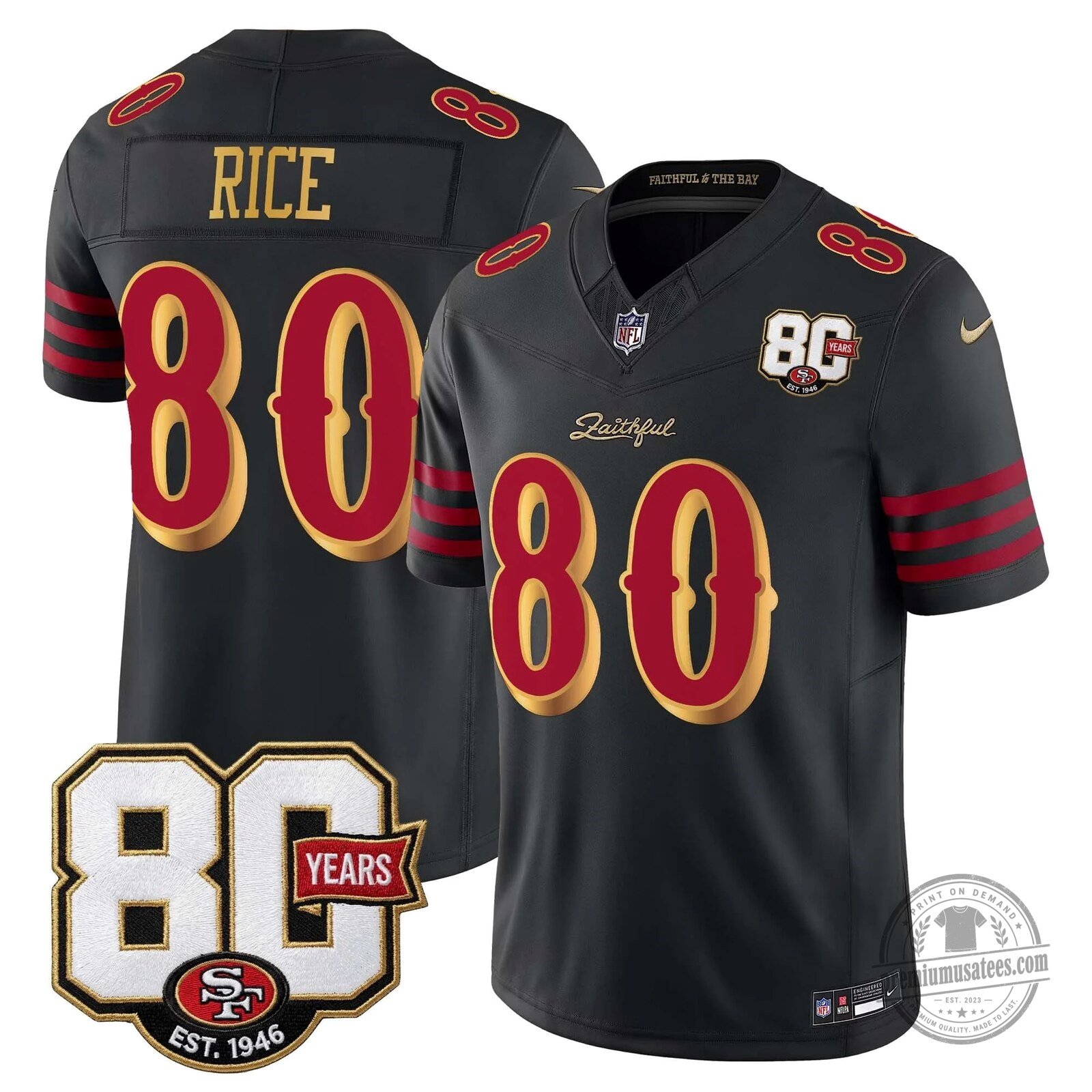 San Francisco 49ers 80th Anniversary Evans Number 5 Football Jersey 68 San Francisco 49ers 80th Anniversary Evans Number 5 Football Jersey
