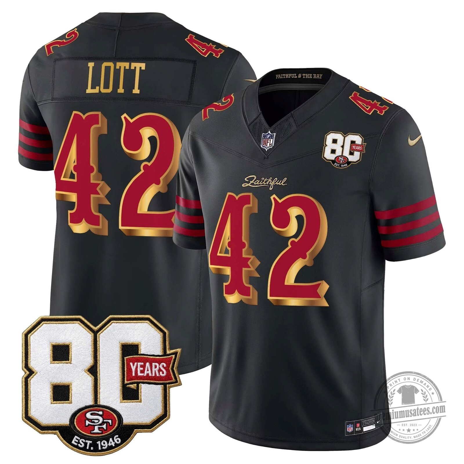 San Francisco 49ers 80th Anniversary Evans Number 5 Football Jersey 70 San Francisco 49ers 80th Anniversary Evans Number 5 Football Jersey