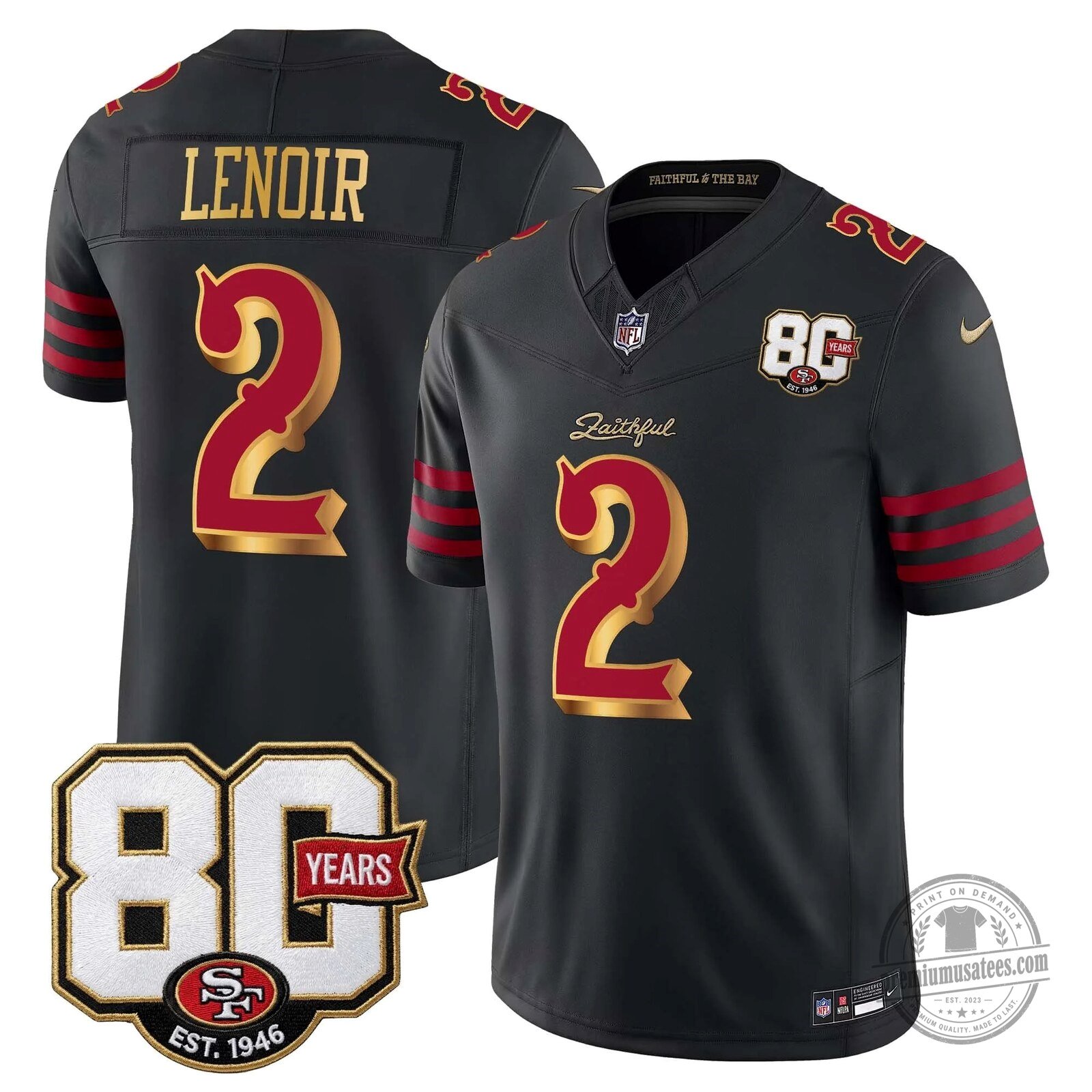 San Francisco 49ers 80th Anniversary Evans Number 5 Football Jersey 71 San Francisco 49ers 80th Anniversary Evans Number 5 Football Jersey