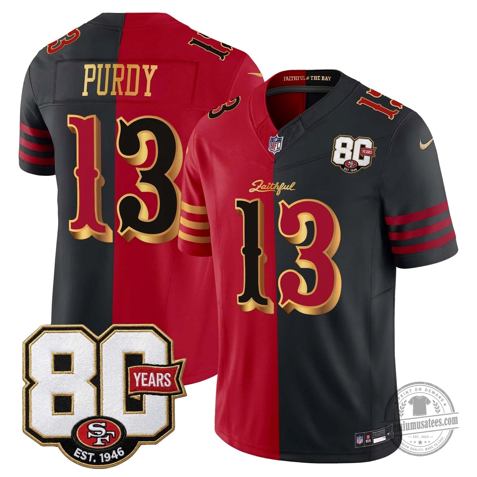 San Francisco 49ers 80th Anniversary Evans Number 5 Football Jersey 73 San Francisco 49ers 80th Anniversary Evans Number 5 Football Jersey