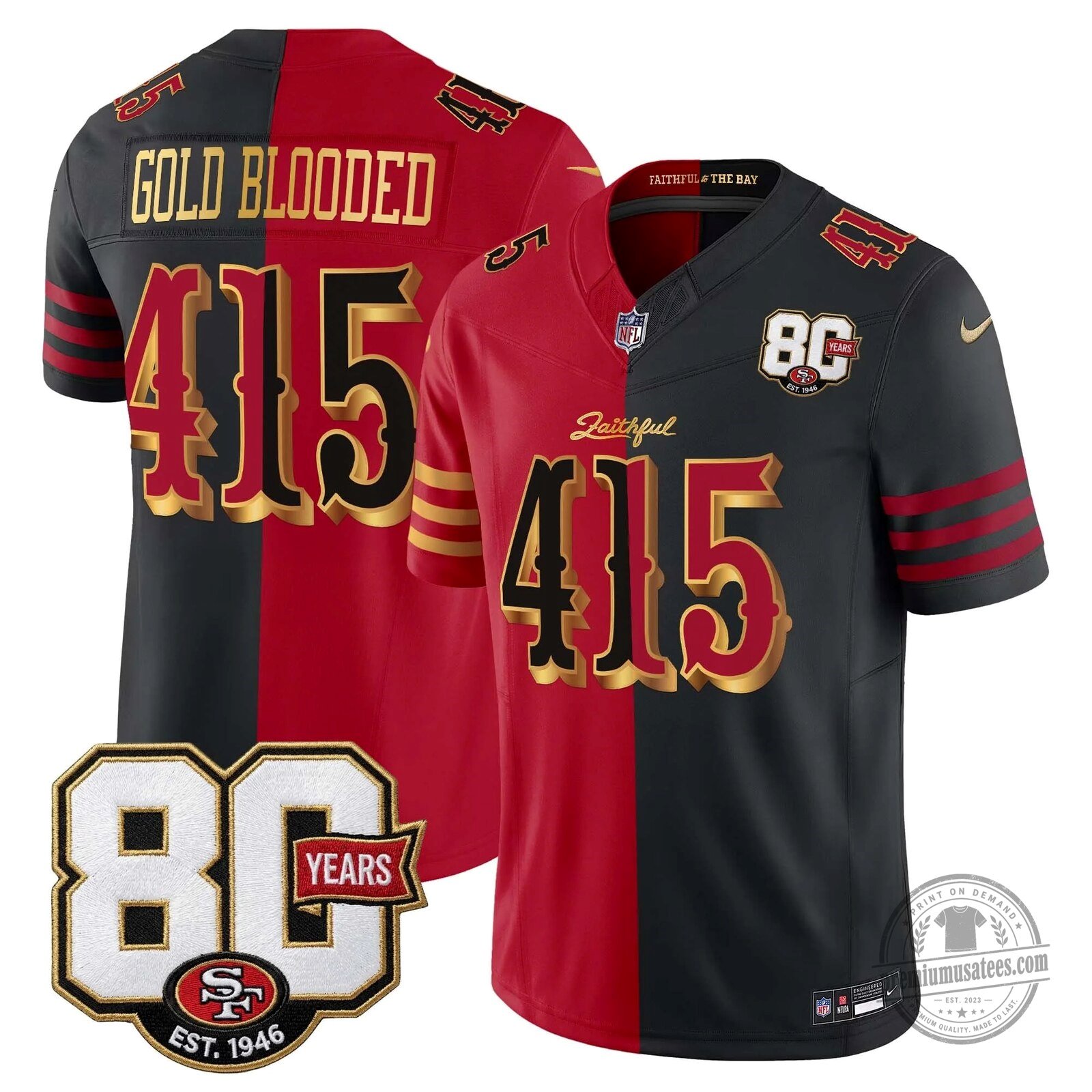 San Francisco 49ers 80th Anniversary Evans Number 5 Football Jersey 77 San Francisco 49ers 80th Anniversary Evans Number 5 Football Jersey