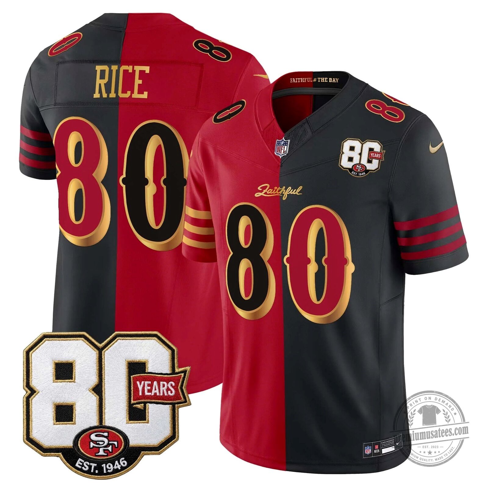 San Francisco 49ers 80th Anniversary Evans Number 5 Football Jersey 80 San Francisco 49ers 80th Anniversary Evans Number 5 Football Jersey
