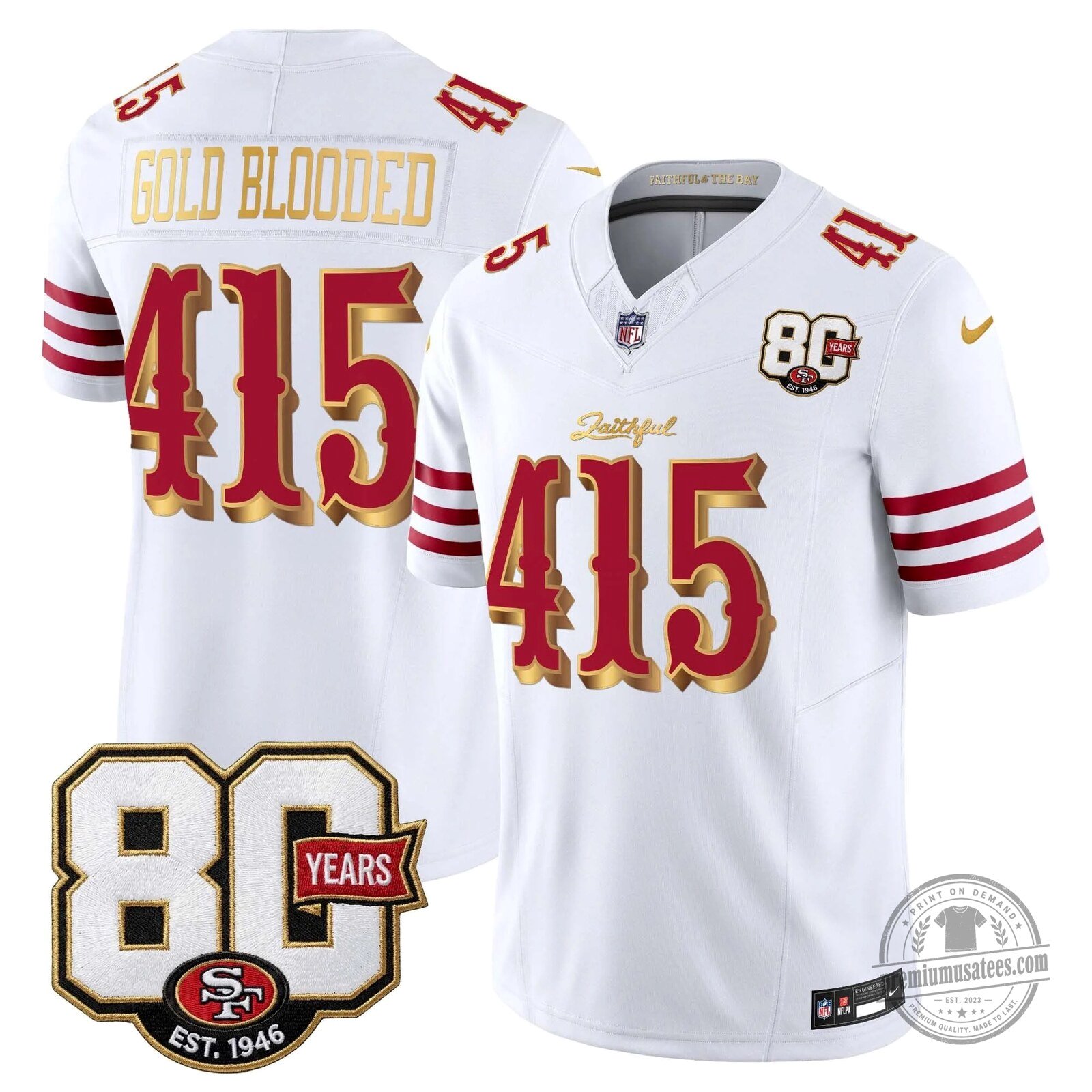 San Francisco 49ers 80th Anniversary Evans Number 5 Football Jersey 89 San Francisco 49ers 80th Anniversary Evans Number 5 Football Jersey