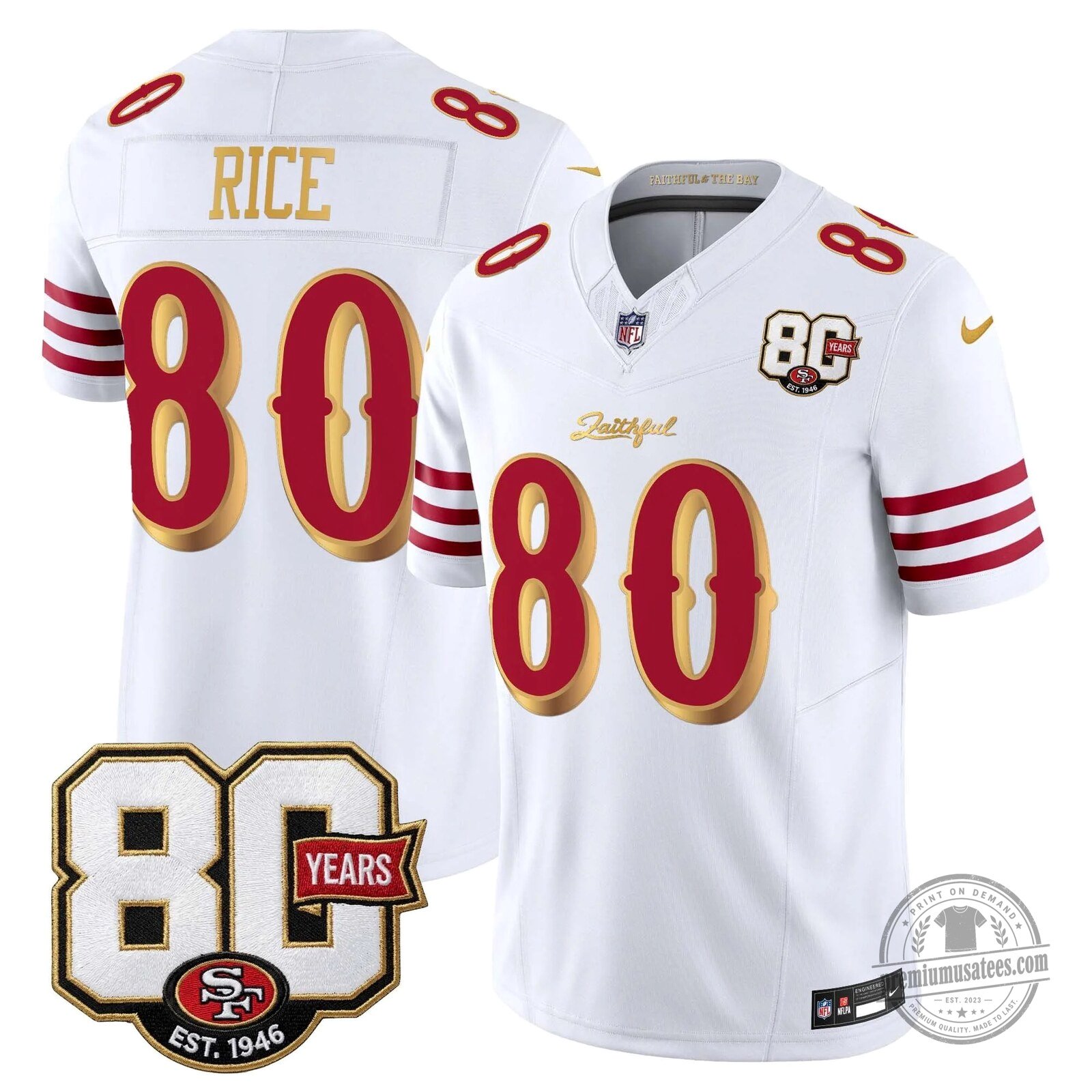 San Francisco 49ers 80th Anniversary Evans Number 5 Football Jersey 92 San Francisco 49ers 80th Anniversary Evans Number 5 Football Jersey