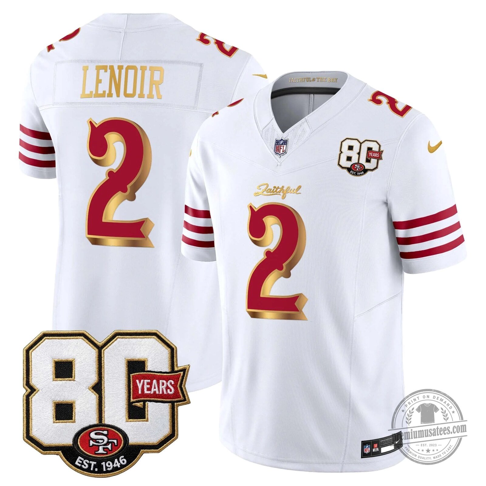 San Francisco 49ers 80th Anniversary Evans Number 5 Football Jersey 95 San Francisco 49ers 80th Anniversary Evans Number 5 Football Jersey