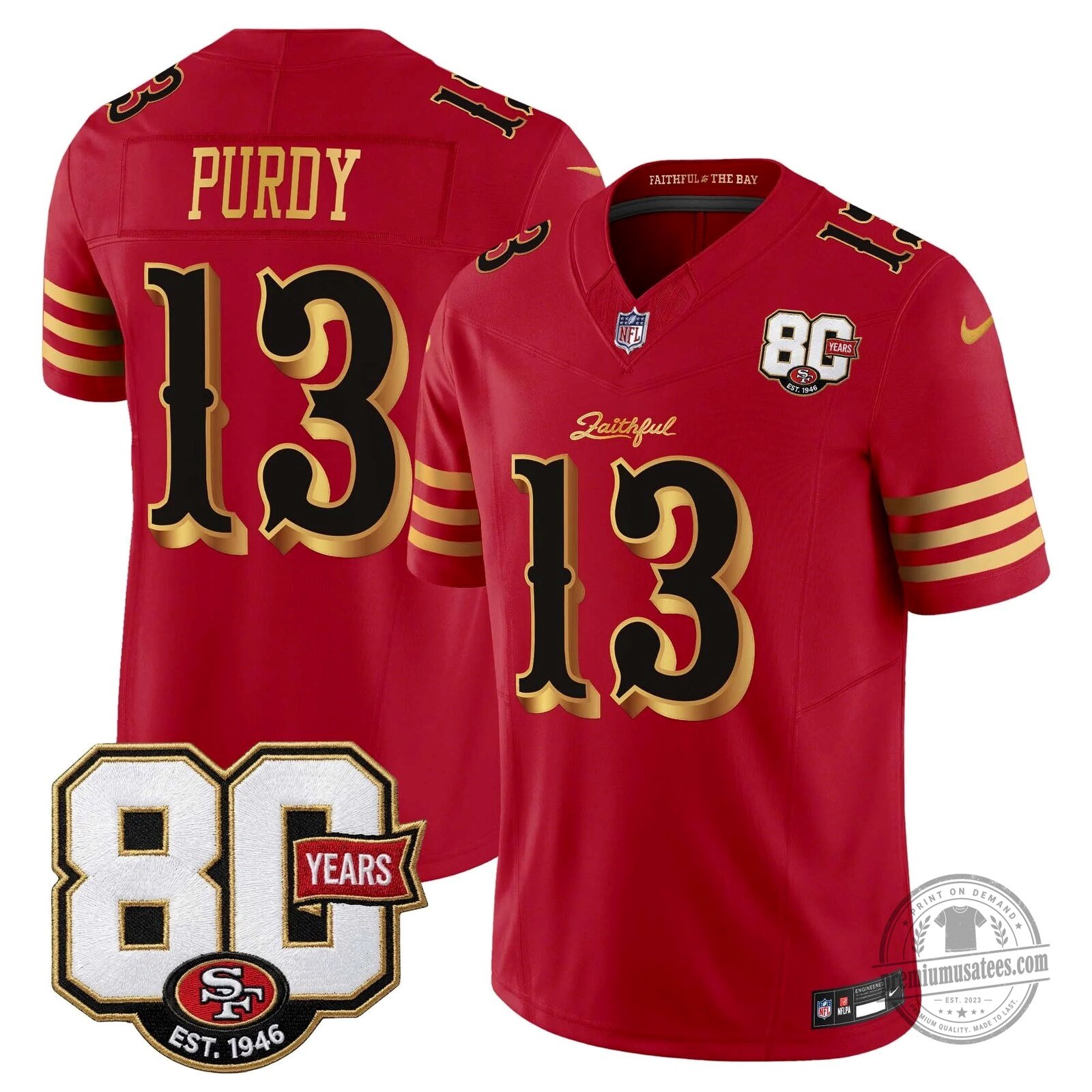 San Francisco 49ers 80th Anniversary Evans Number 5 Football Jersey 97 San Francisco 49ers 80th Anniversary Evans Number 5 Football Jersey