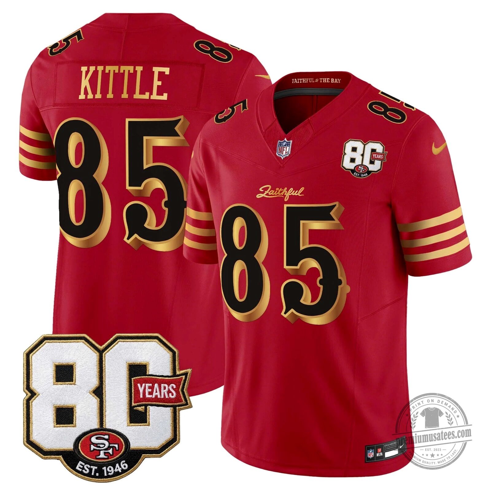 San Francisco 49ers 80th Anniversary Evans Number 5 Football Jersey 102 San Francisco 49ers 80th Anniversary Evans Number 5 Football Jersey