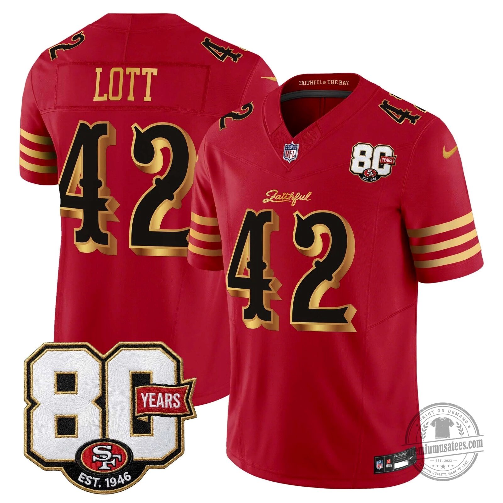 San Francisco 49ers 80th Anniversary Evans Number 5 Football Jersey 106 San Francisco 49ers 80th Anniversary Evans Number 5 Football Jersey