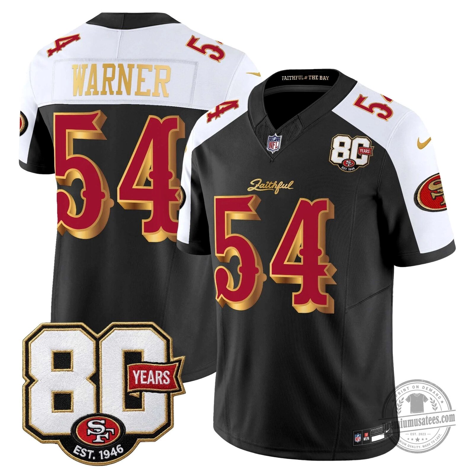 San Francisco 49ers 80th Anniversary Evans Number 5 Football Jersey 110 San Francisco 49ers 80th Anniversary Evans Number 5 Football Jersey