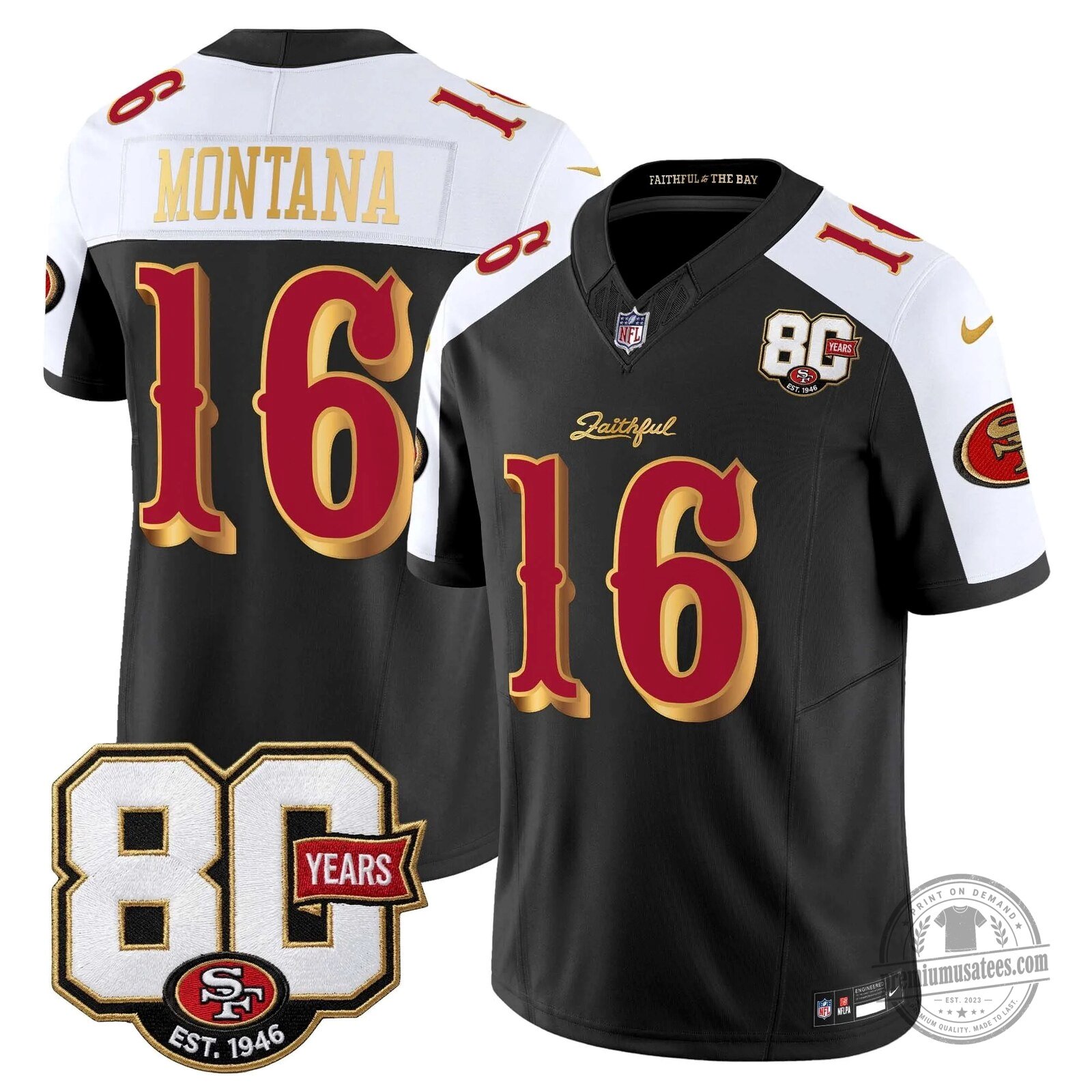 San Francisco 49ers 80th Anniversary Evans Number 5 Football Jersey 115 San Francisco 49ers 80th Anniversary Evans Number 5 Football Jersey