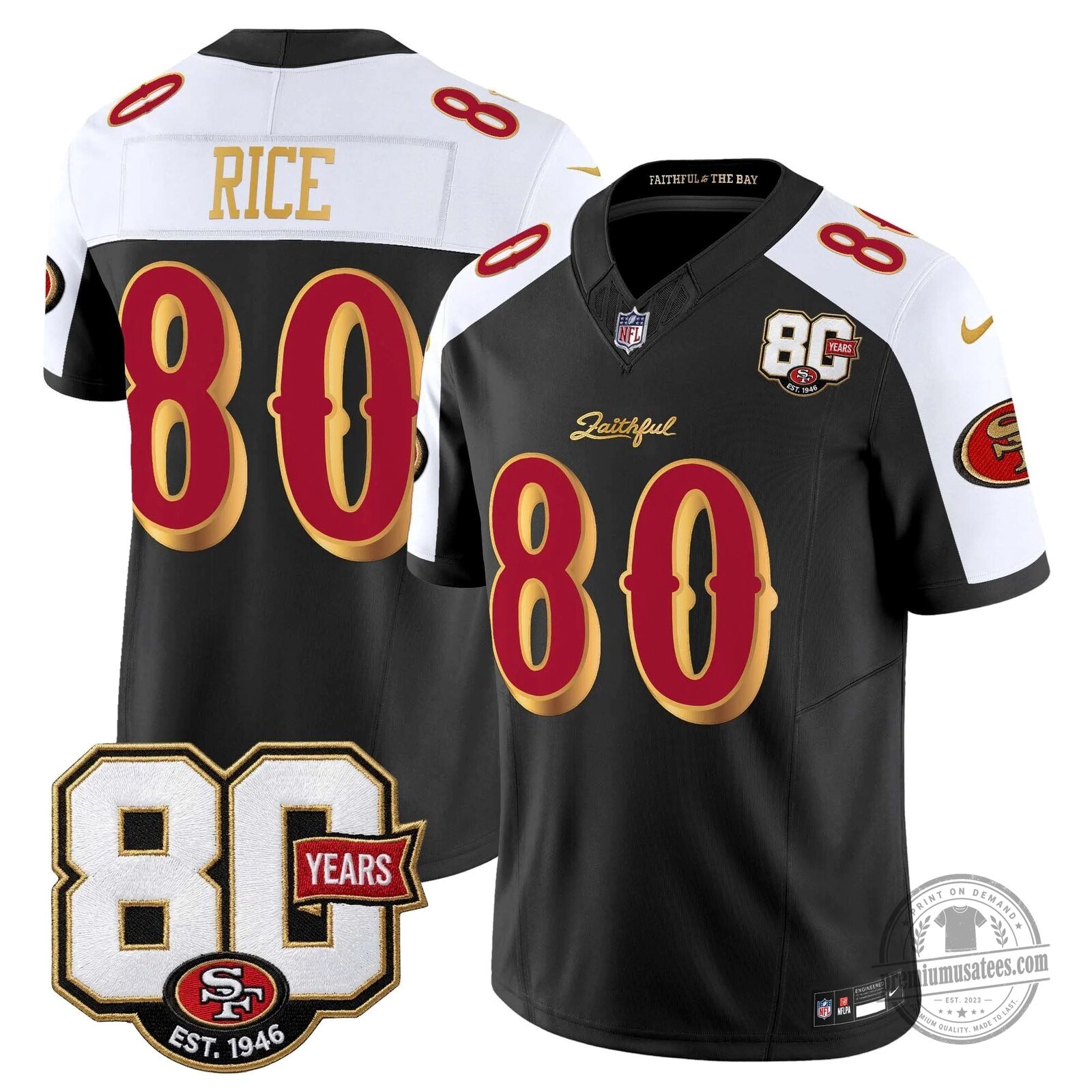 San Francisco 49ers 80th Anniversary Evans Number 5 Football Jersey 116 San Francisco 49ers 80th Anniversary Evans Number 5 Football Jersey