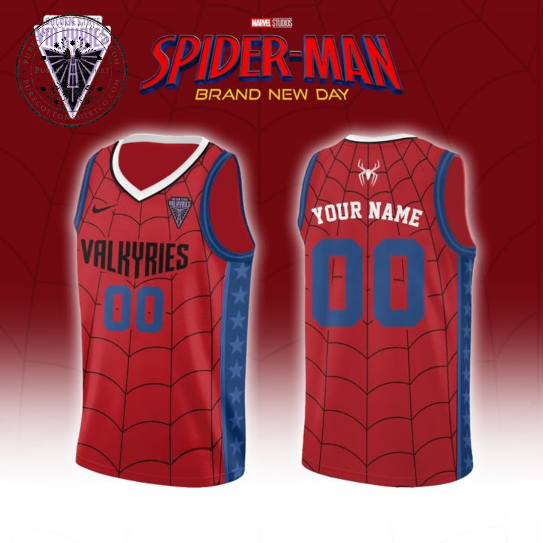 5 WNBA Golden State Valkyries x Spider-Man Brand New Day 2026 V-Neck Basketball Jersey — image 4