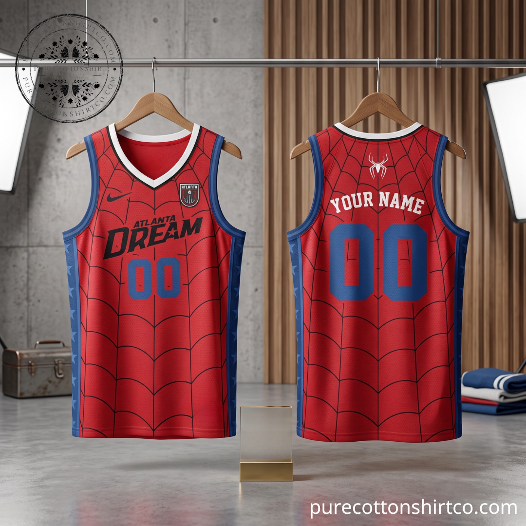 WNBA Atlanta Dream x Spider-Man Brand New Day 2026 V-Neck Basketball Jersey