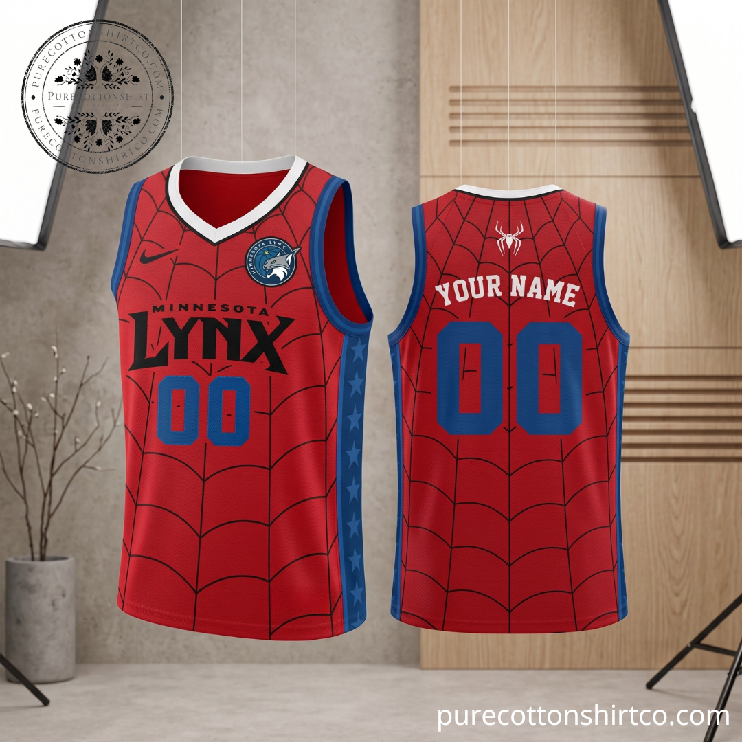 WNBA Minnesota Lynx x Spider-Man Brand New Day 2026 V-Neck Basketball Jersey