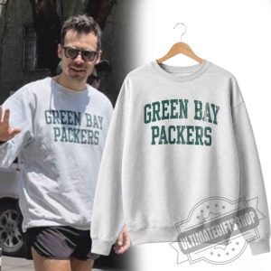 Harry Styles Wearing Green Bay Packers Logo Sweatshirt