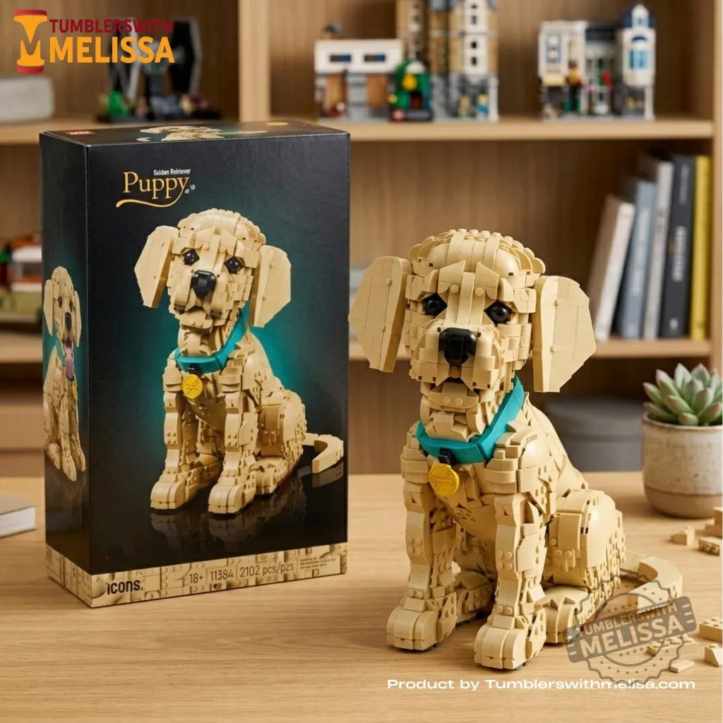 Icons Golden Retriever Puppy Building Block Set Edition