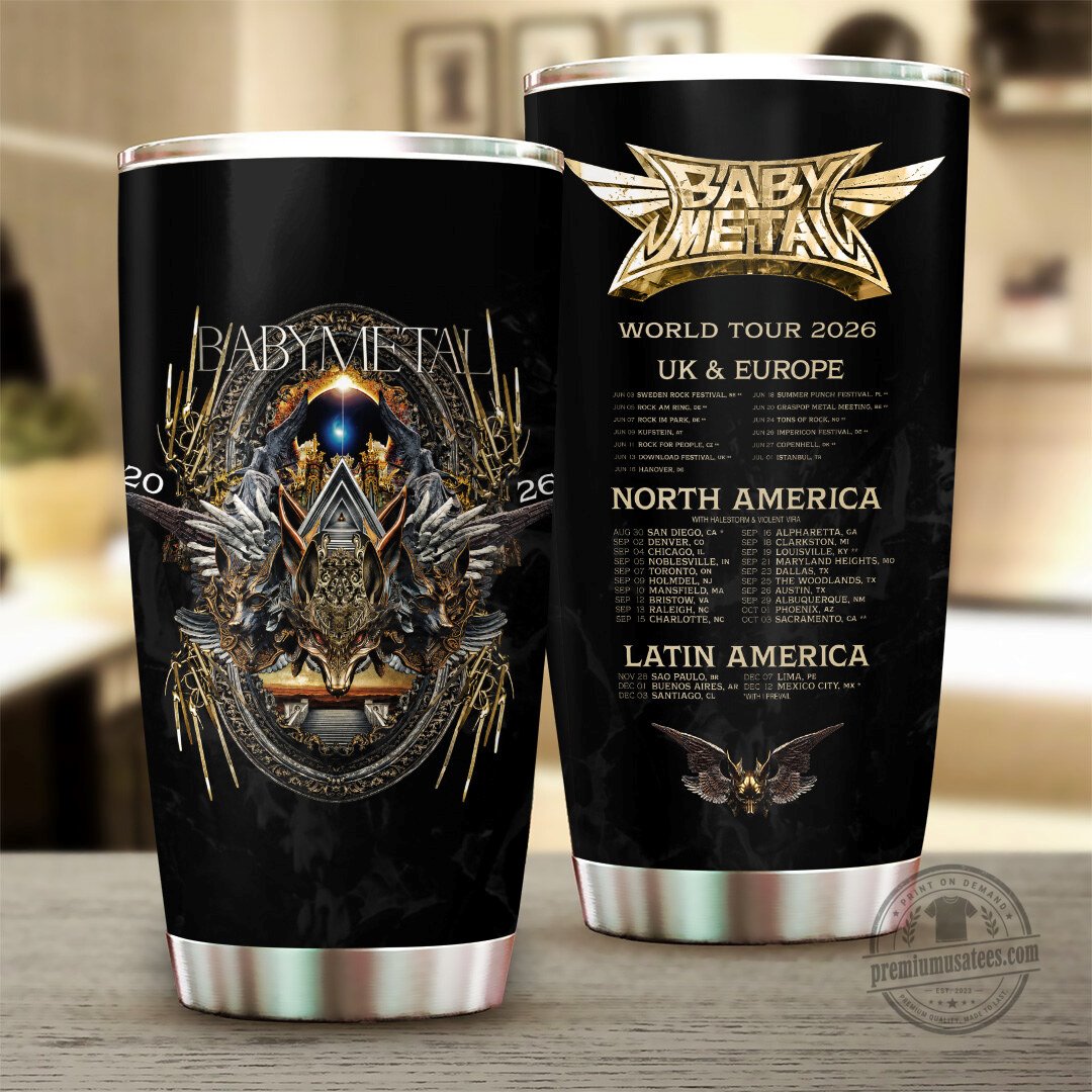 Babymetal World Tour 2026 Band Logo and Tour Dates Insulated Tumbler