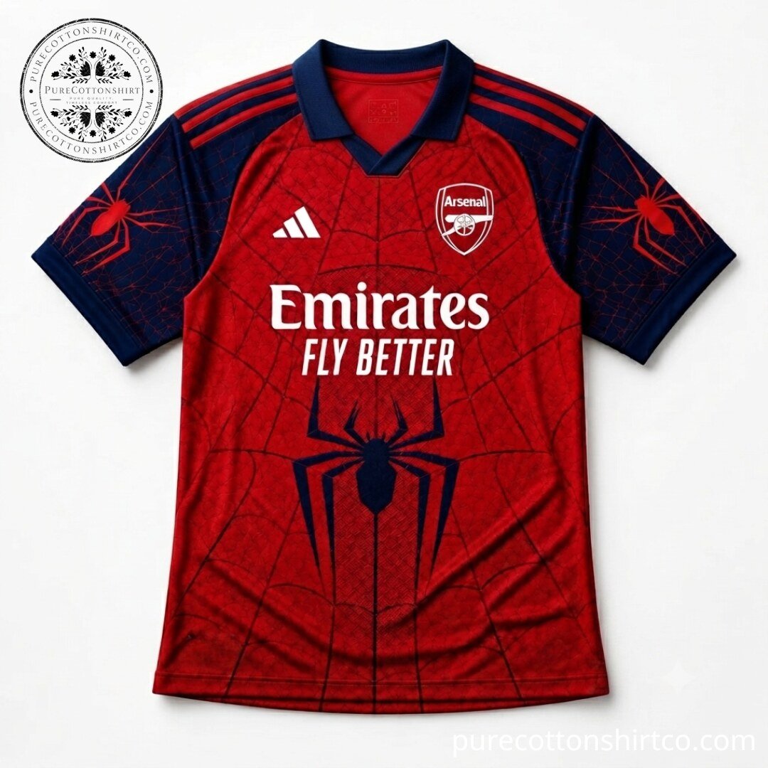 Adidas x Arsenal x Spider-Man Brand New Day Jersey 2026 V-neck Polo Jersey 5 Adidas x Arsenal x Spider-Man Brand New Day Jersey 2026 V-neck Polo Jersey