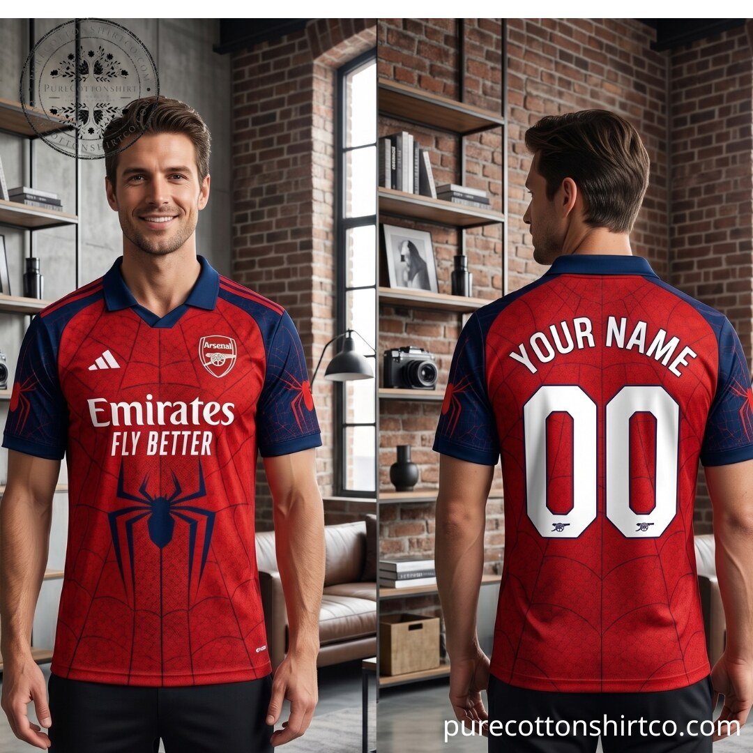 Adidas x Arsenal x Spider-Man Brand New Day Jersey 2026 V-neck Polo Jersey 7 Adidas x Arsenal x Spider-Man Brand New Day Jersey 2026 V-neck Polo Jersey