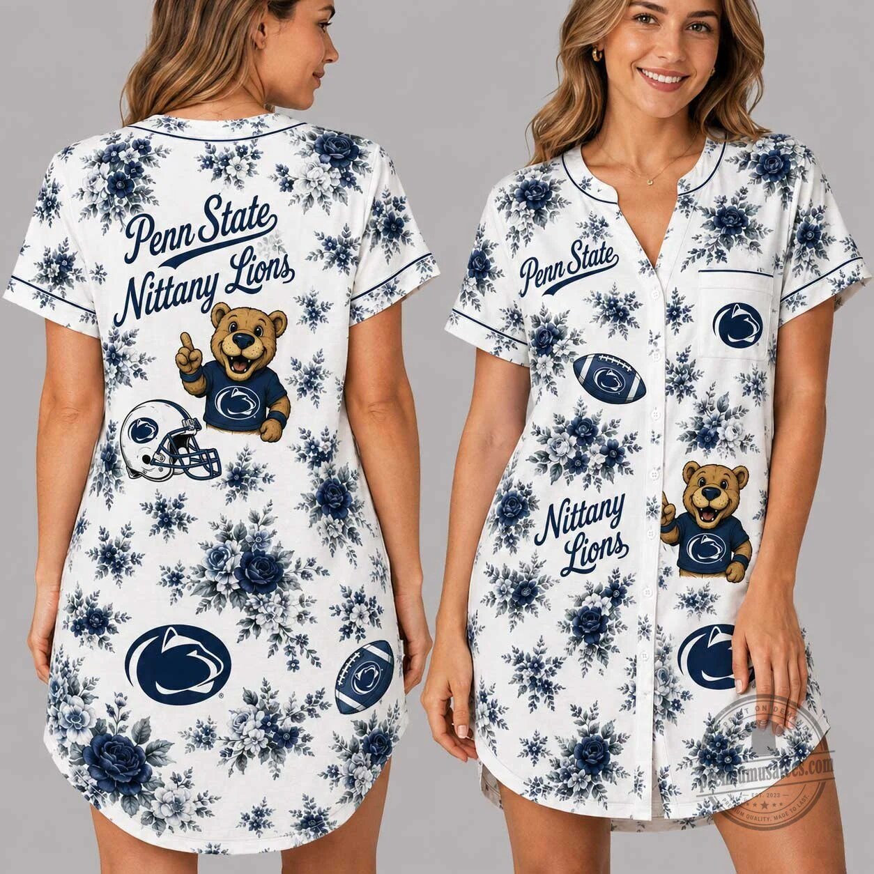 Penn State Nittany Lions Blooming Saturday Women's Pajama Shirt