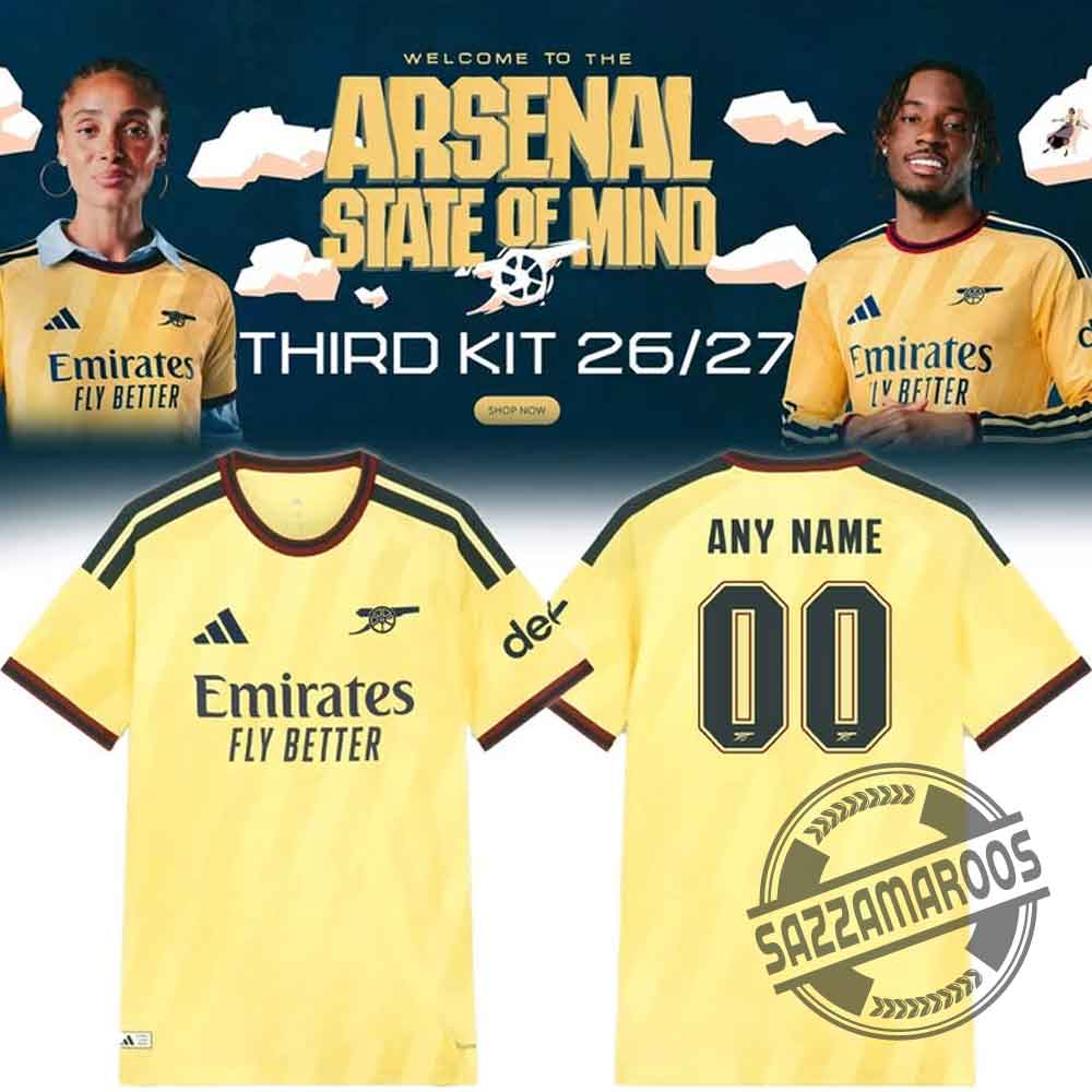 Arsenal 2026/27 Third Kit Custom Yellow Jersey