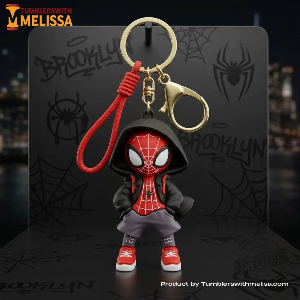 Spider-Man Miles Morales 3D Silicone Keychain