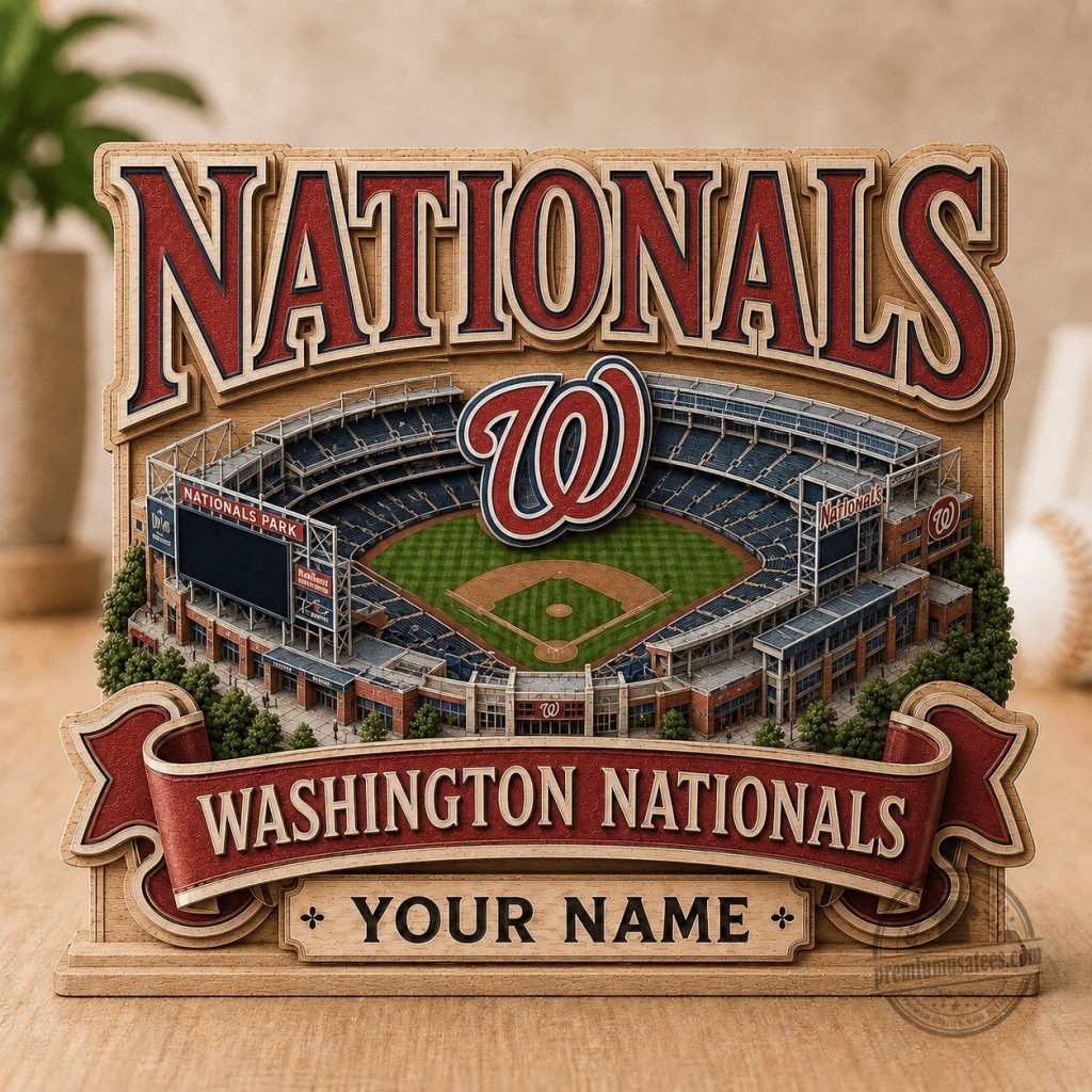 Washington Nationals Nationals Park Stadium Custom Name Wooden Block Sign Gift Washington Nationals Nationals Park Stadium Custom Name Wooden Block Sign Gift