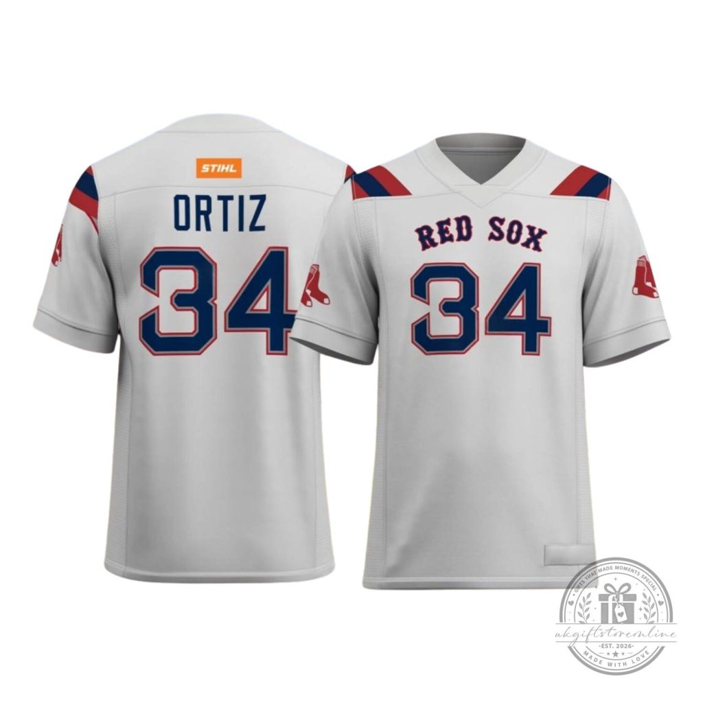 Boston Red Sox Ortiz 34 Football Jersey Boston Red Sox Ortiz 34 Football Jersey