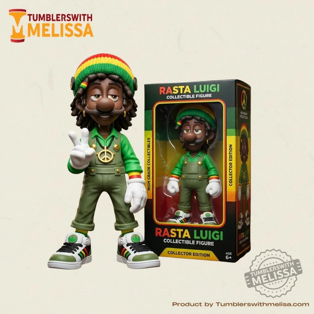 Rastafari Luigi Collectible Figure Rastafari Luigi Figure - Unique Collectible Decor – image 2 of 2