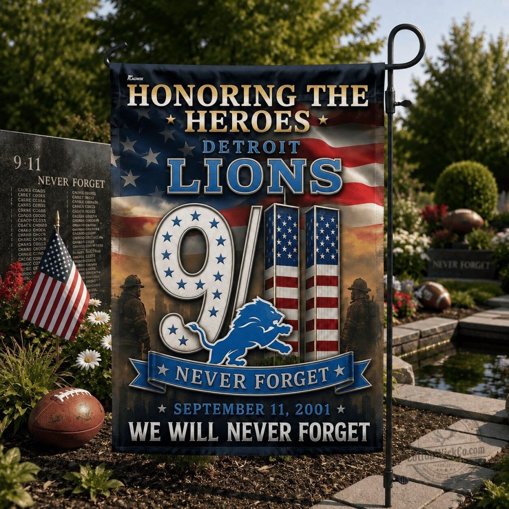 Detroit Lions Honoring Heroes September 11 Never Forget Flag Detroit Lions Honoring Heroes September 11 Never Forget Flag