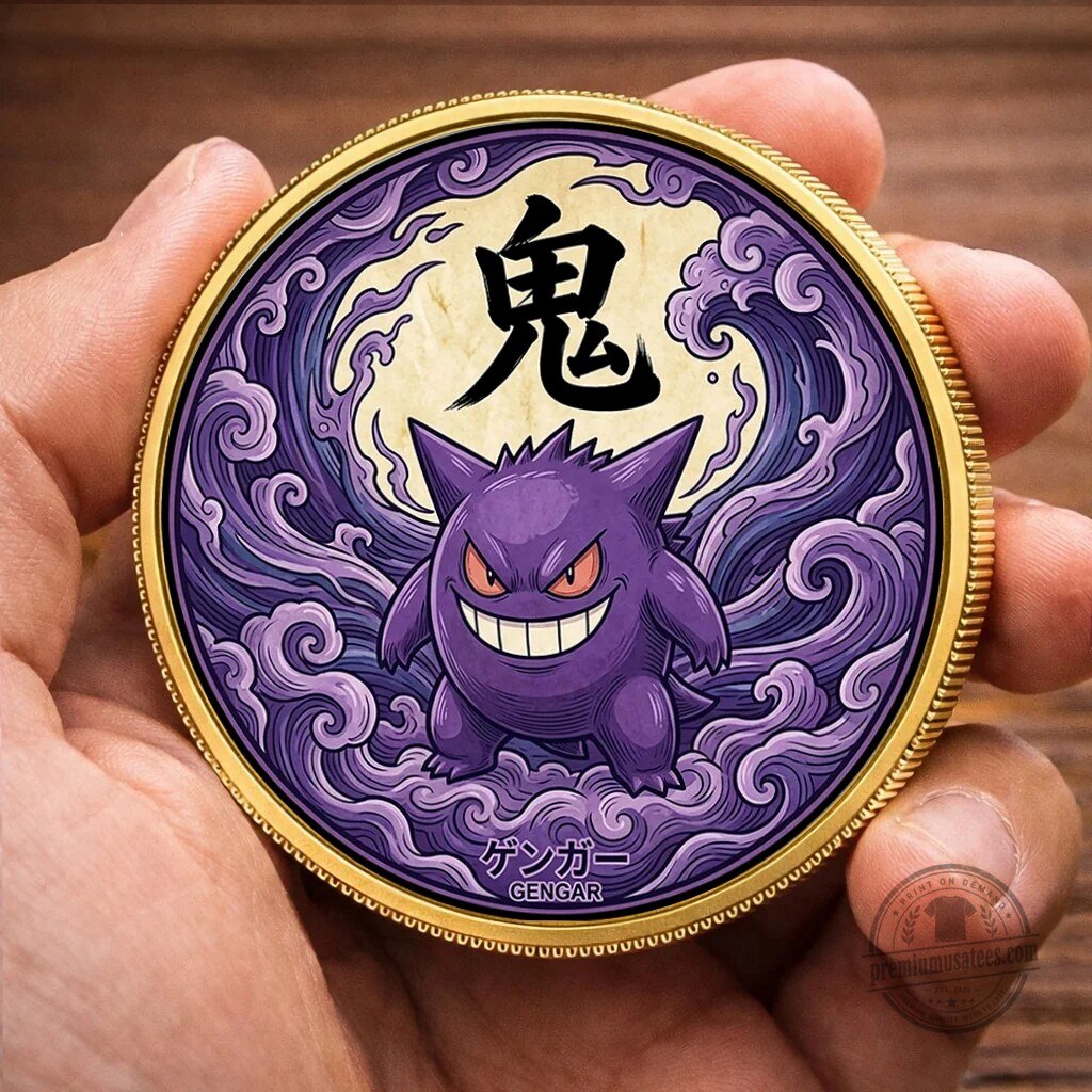 Pokemon Gengar Kanji Commemorative Collector's Coin 9 Pokemon Gengar Kanji Commemorative Collector