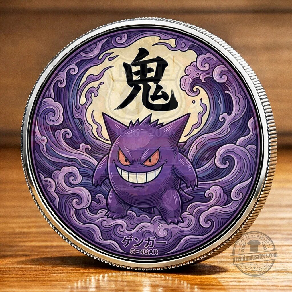 Pokemon Gengar Kanji Commemorative Collector's Coin 10 Pokemon Gengar Kanji Commemorative Collector