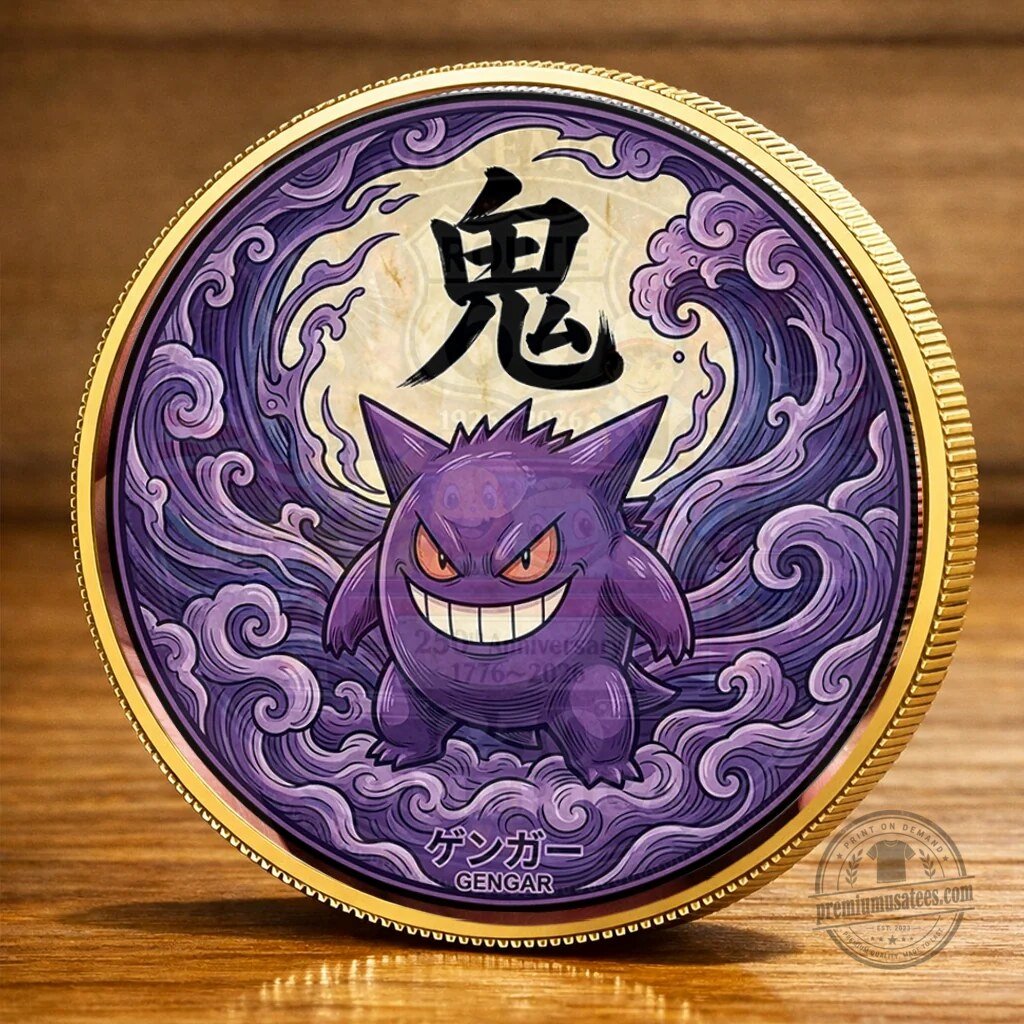Pokemon Gengar Kanji Commemorative Collector's Coin 11 Pokemon Gengar Kanji Commemorative Collector