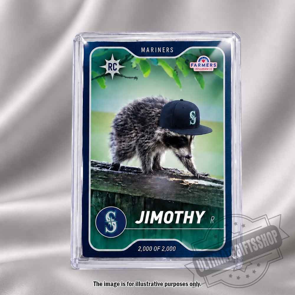 Seattle Mariners Jimothy Raccoon Rookie Baseball Card 2026 Limited Edition (2) Seattle Mariners Jimothy Raccoon Rookie Baseball Card 2026 Limited Edition — image 2