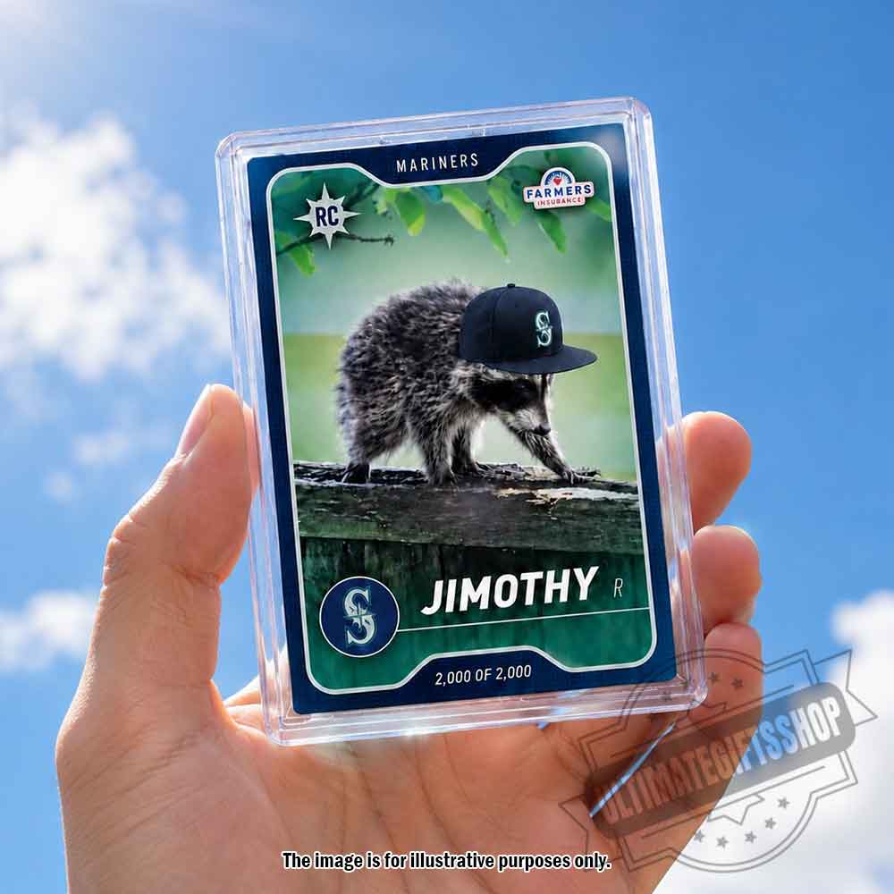 Seattle Mariners Jimothy Raccoon Rookie Baseball Card 2026 Limited Edition (3) Seattle Mariners Jimothy Raccoon Rookie Baseball Card 2026 Limited Edition — image 3