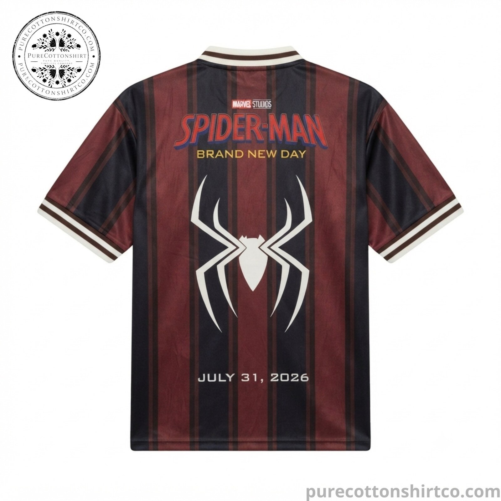 Spider-Man Brand New Day July 31 2026 Movie Graphic Football Soccer Jersey Spider-Man Brand New Day 2026 Movie Graphic Soccer Jersey – image 3 of 4