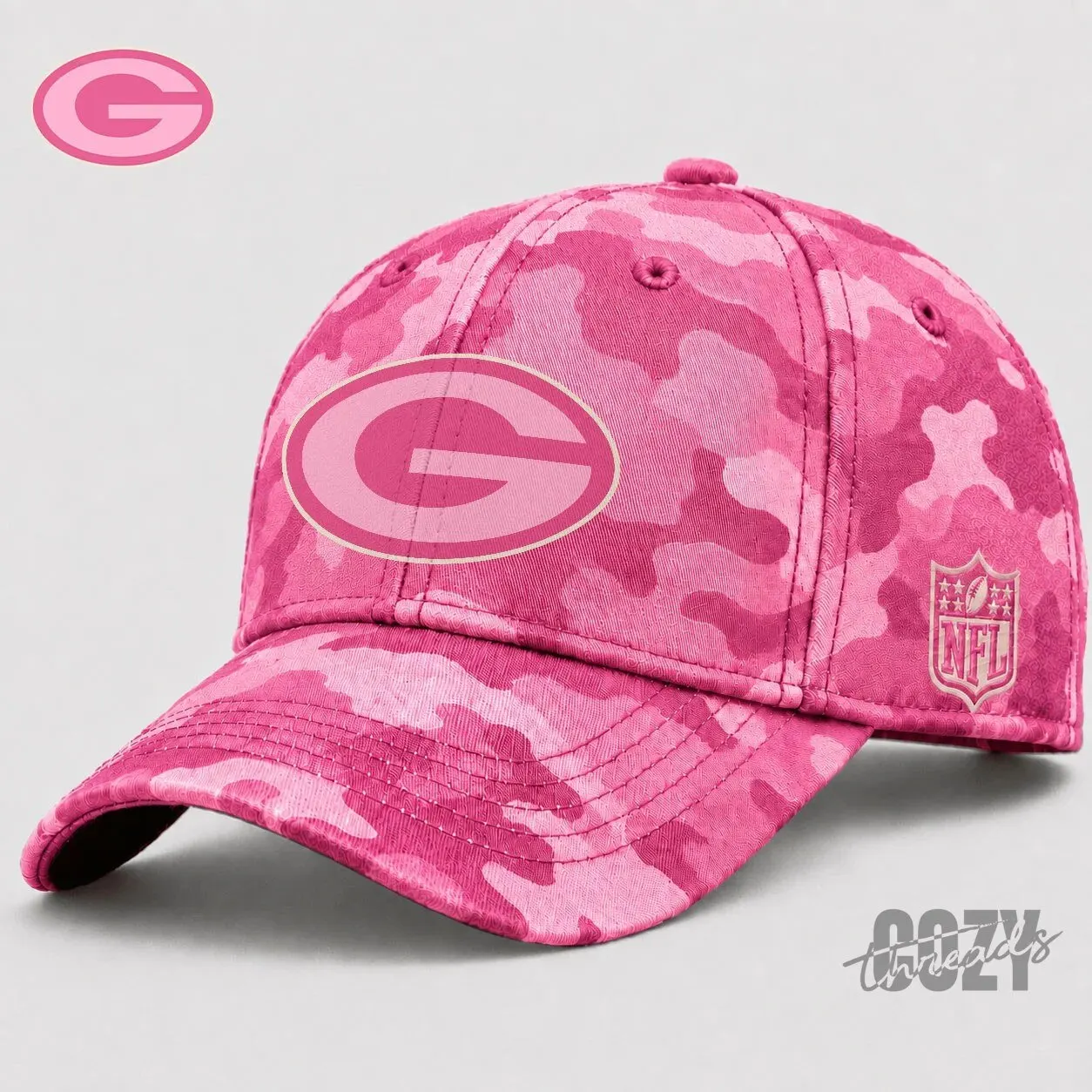 Green Bay Packers Pink Camouflage Breast Cancer Awareness National Football League Cap