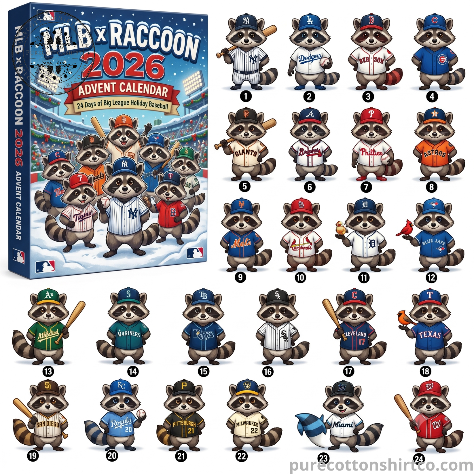 MLB x Raccoon Advent Calendar 2026