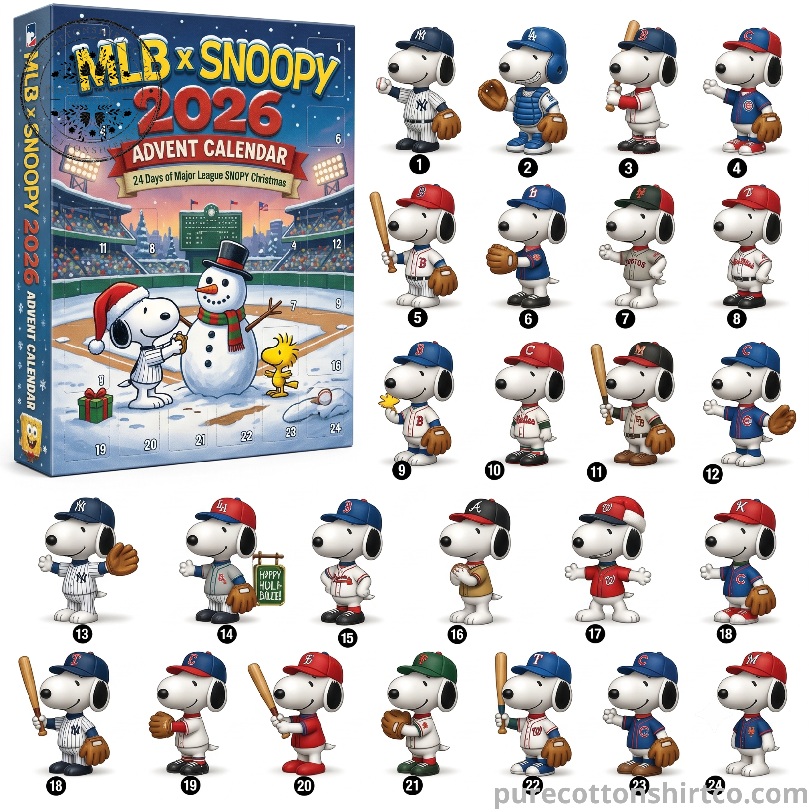 MLB x snoopy Advent Calendar 2026