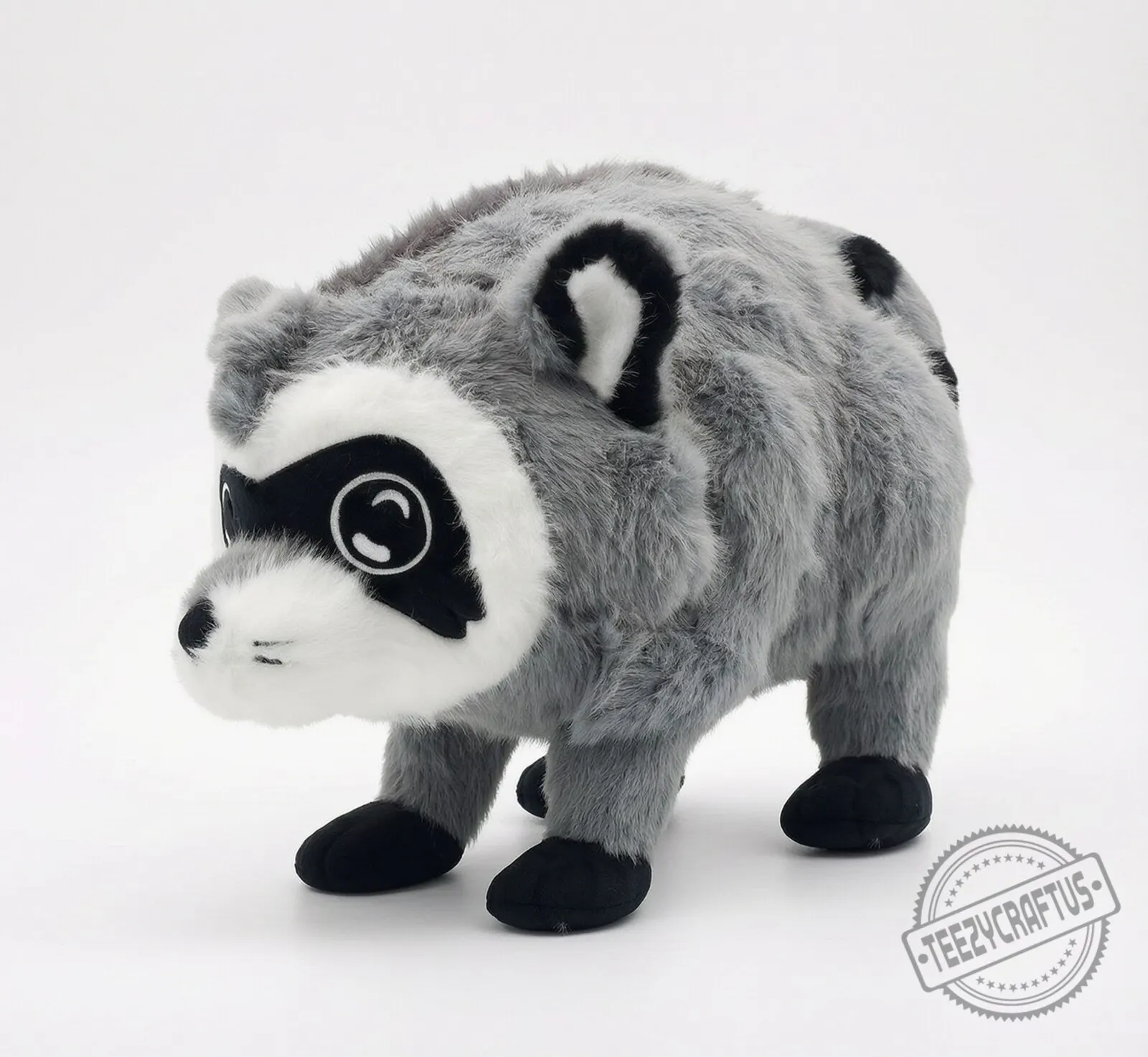 "Adorable Gray Raccoon Plush & Snoopy Halloween Mug Gifts" 2 Gray Raccoon Plush Toy – Cute Soft Stuffed Animal Gift for Kids & Collectors