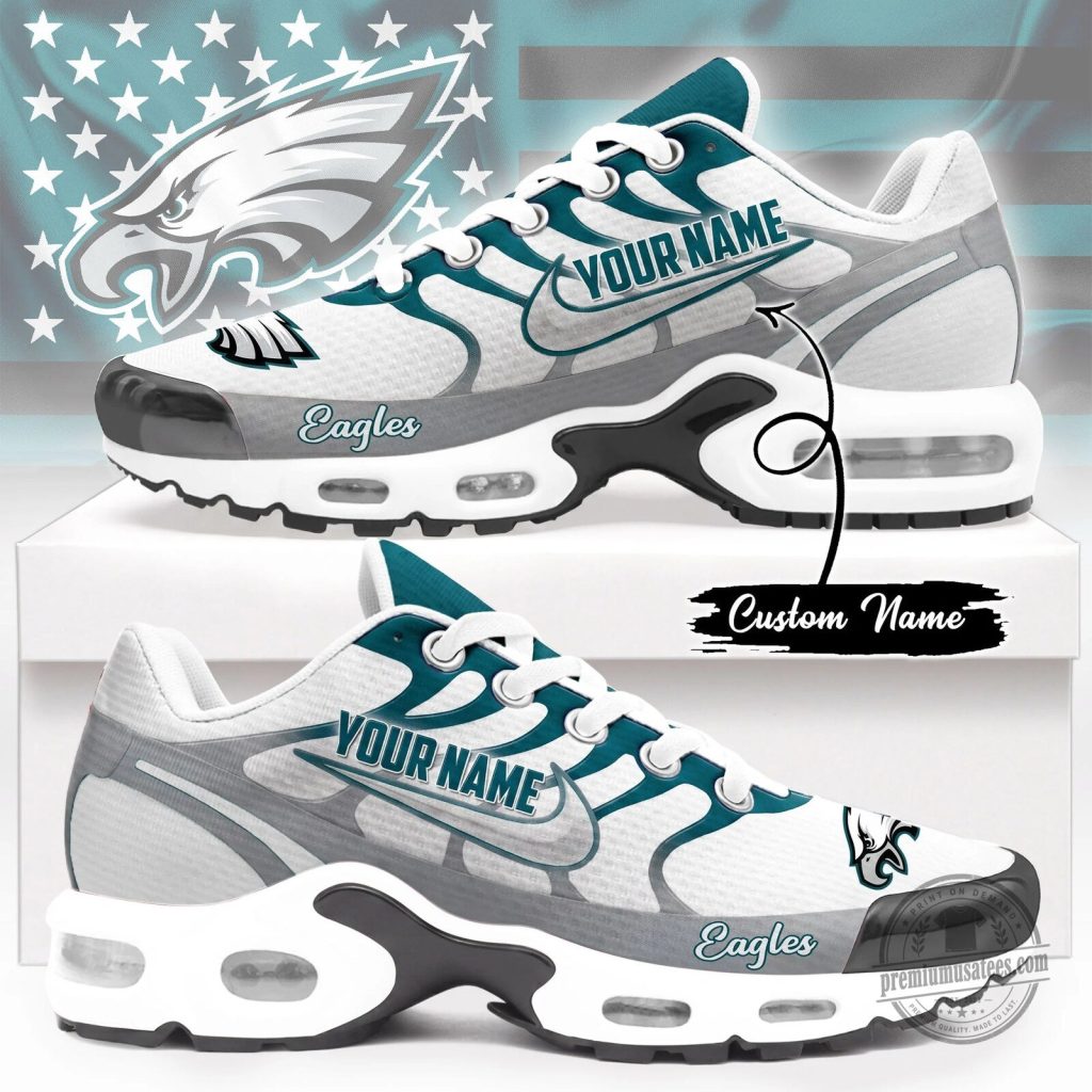 Philadelphia Eagles Custom Name National Football League Sneakers Philadelphia Eagles Custom Name National Football League Sneakers